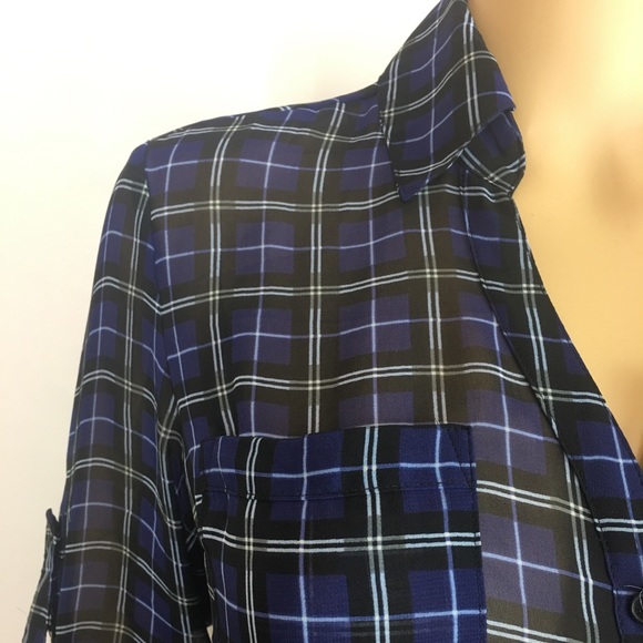 EXPRESS Button Down, See- through Blouse Size S - Picture 6 of 8